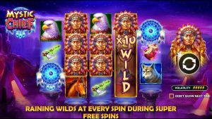 Simbol Wild dan Free Spins Mystic Chief